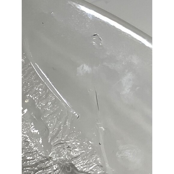 Clear Glass Vintage Christmas Plate Platter With Snowman & Tree Design - Picture 6 of 9